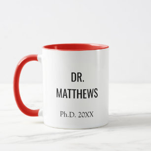 Custom Dr PhD Graduation Gift Mug