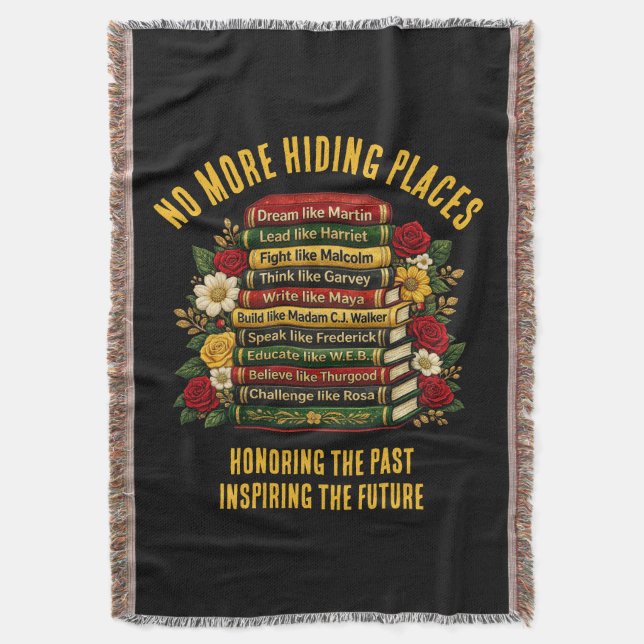 Custom Dream Like Martin Black History Heroes Throw Blanket (Front Vertical)
