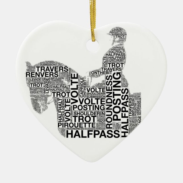 Custom Dressage Terms Christmas Ornament (Front)