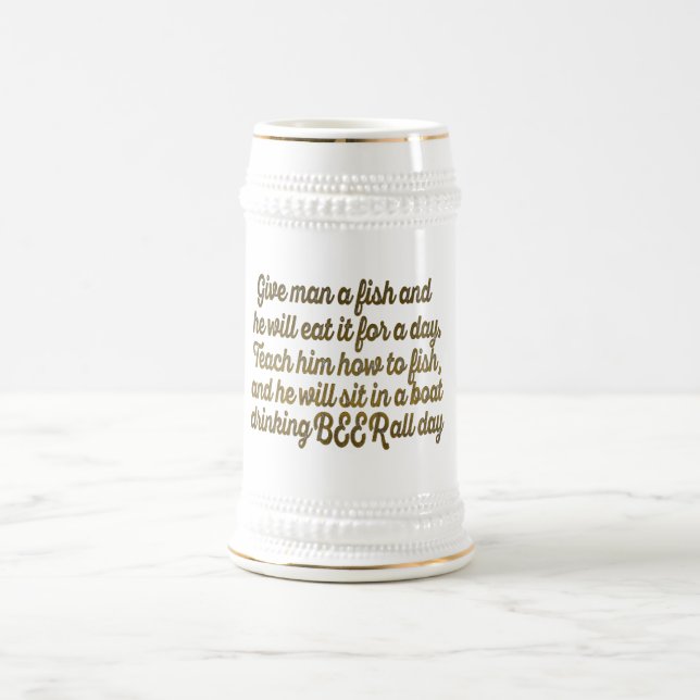 Custom Drinking Beer Pun Funny Beer Sarcasm Beer Stein (Center)