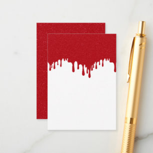 Custom Drip Design Tomato Red Insert Card