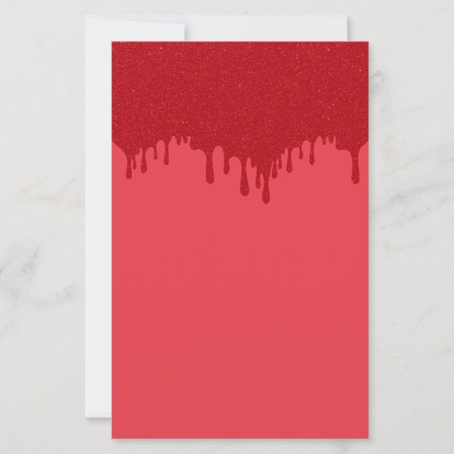 Custom Drip Design Tomato Red Paper Sheet (Front)