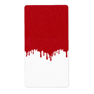 Custom Drip Tomato Red and White Label