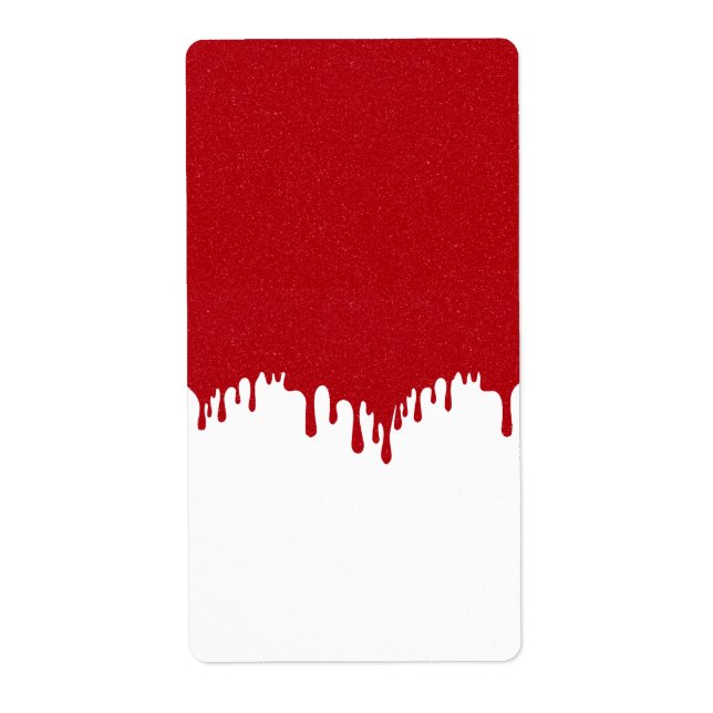 Custom Drip Tomato Red and White Label (Front)