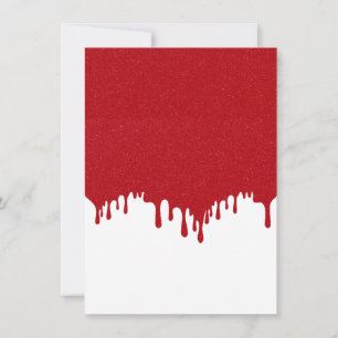 Custom Dripping Glitter Tomato Red Top Invite