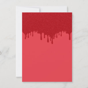 Custom Dripping Tomato Red Matte Invitation