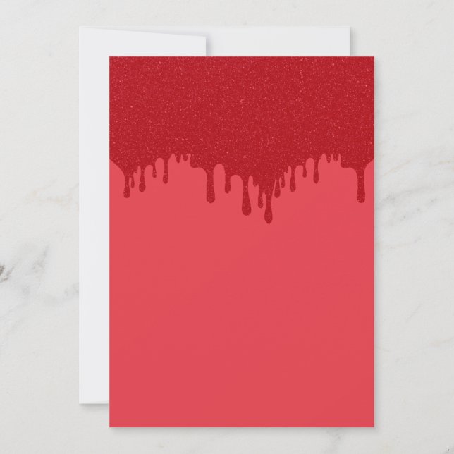 Custom Dripping Tomato Red Noise Card (Front)