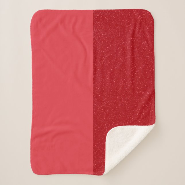 Custom Dual Tomato Red Sherpa Blanket (Front)