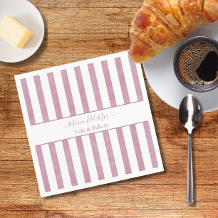 Custom Dusty Rose Striped Napkins