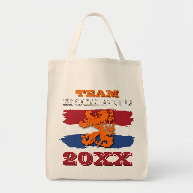 Custom Dutch Flag Orange Lion Team Holland 2023 Tote Bag (Front)