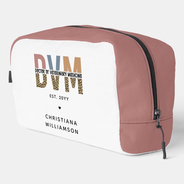 Custom DVM Doctor of Veterinary Medicine Gifts Dopp Kit (Right Corner)