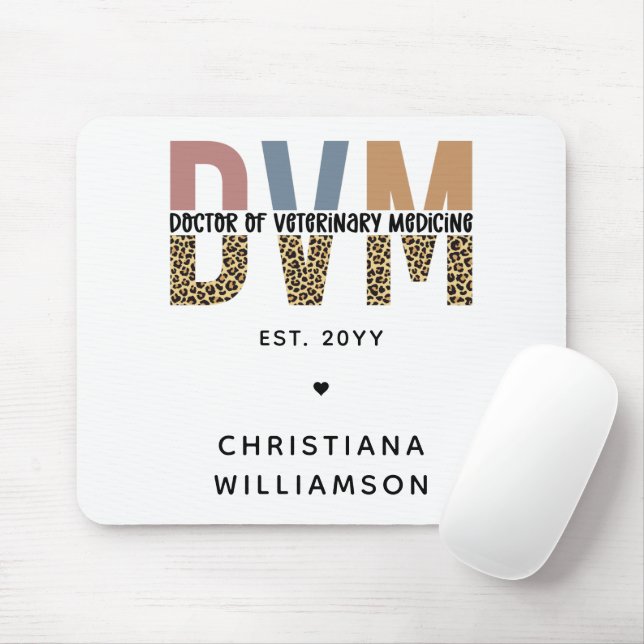 Custom DVM Doctor of Veterinary Medicine Gifts Mouse Pad (With Mouse)