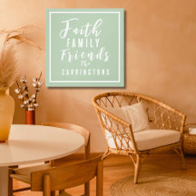 Custom Earth Tone Sage Faith Family Friends