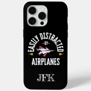 Custom, Easily Distracted By Aeroplanes,Pilot,funn iPhone 15 Pro Max Case