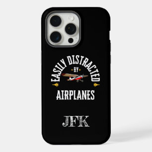 Custom, Easily Distracted By Aeroplanes,Pilot,funn iPhone 15 Pro Max Case