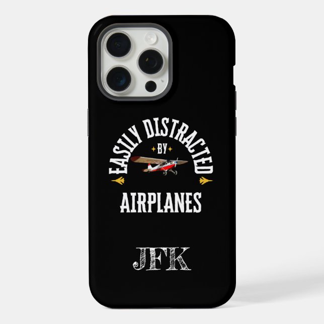 Custom, Easily Distracted By Aeroplanes,Pilot,funn iPhone Case (Back)