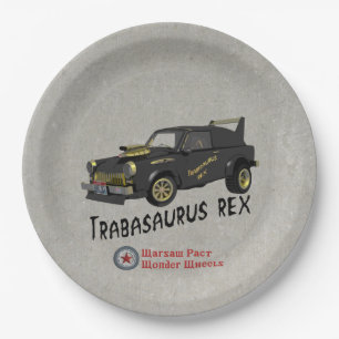 Custom East German Trabant Car Paper Plate