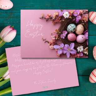 Custom Easter Card with Easter Eggs