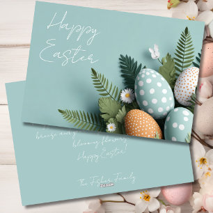 Custom Easter Card with Easter Eggs