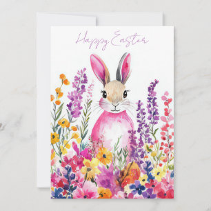 Custom Easter Card with Easter Eggs and Bunny