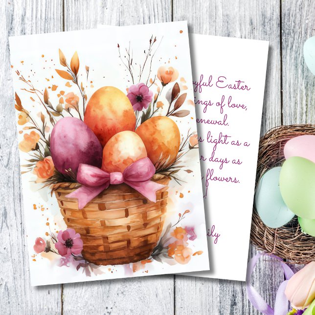 Custom Easter Card with Easter Eggs and Flowers (Creator Uploaded)