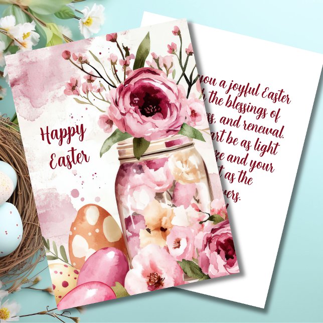 Custom Easter Card with Easter Eggs and Flowers (Creator Uploaded)