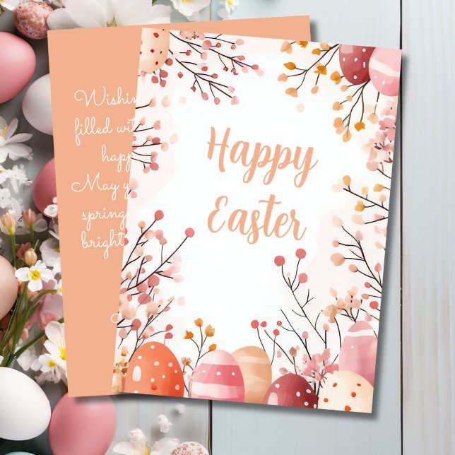 Custom Easter Card with Easter Eggs and Flowers (Creator Uploaded)