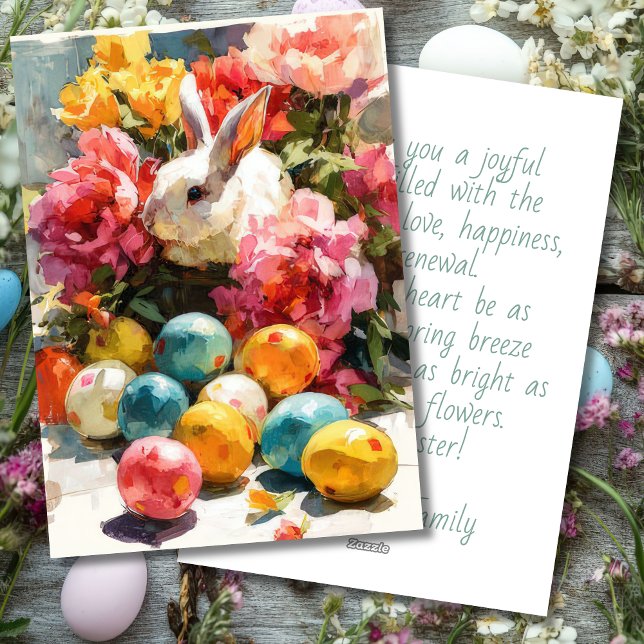 Custom Easter Card with Flowers and Easter Eggs (Creator Uploaded)