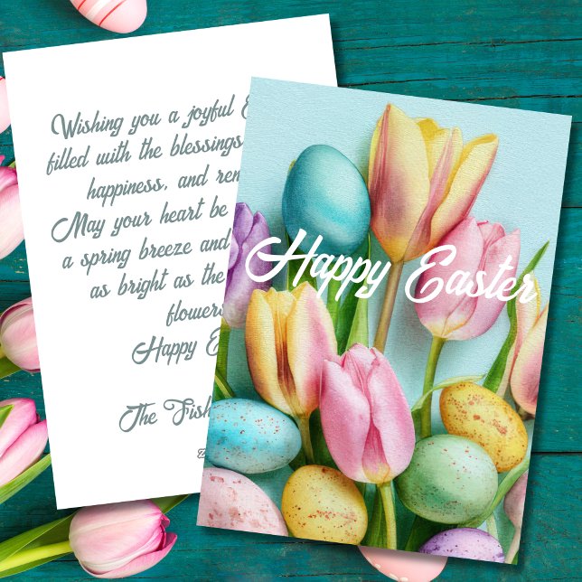 Custom Easter Card with Flowers and Easter Eggs (Creator Uploaded)