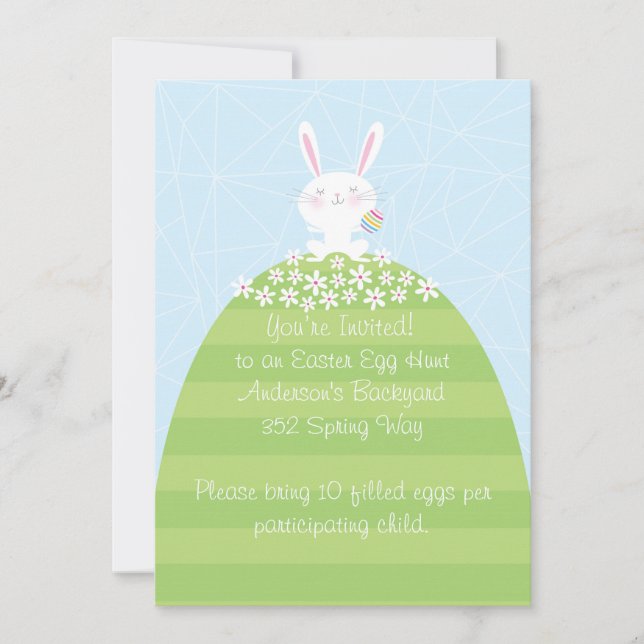 Custom Easter Egg Hunt Inviatation Invitation (Front)