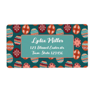 Custom Easter Eggs Return Address Label