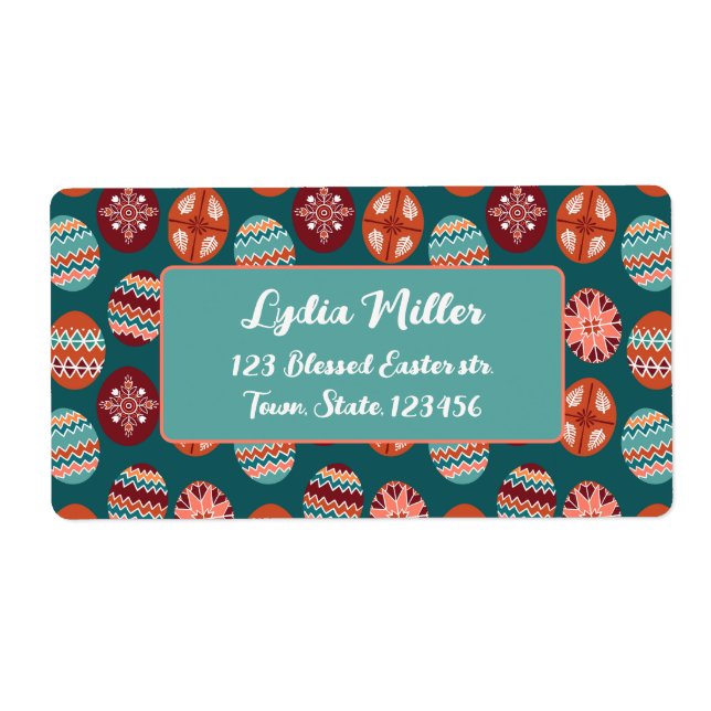 Custom Easter Eggs Return Address Label (Front)