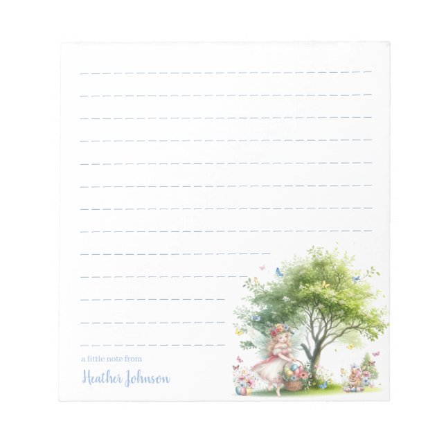 Custom Easter Fairy Notepad (Front)