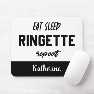 Custom Eat Sleep Ringette Repeat Ringette Mouse Pad