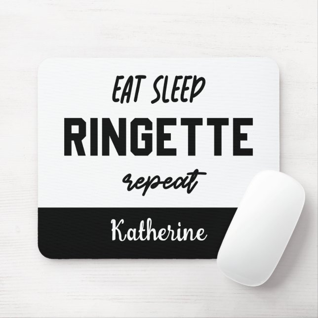 Custom Eat Sleep Ringette Repeat Ringette Mouse Pad (With Mouse)