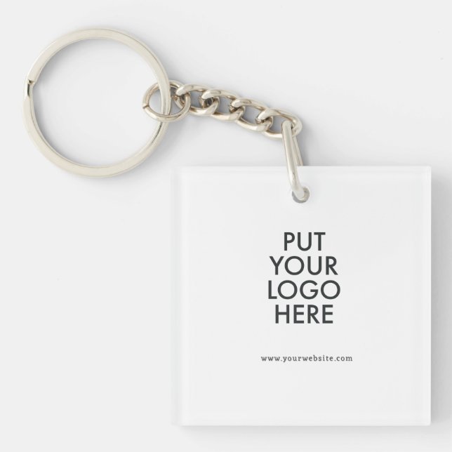 Custom, editable, branding key ring (Front)