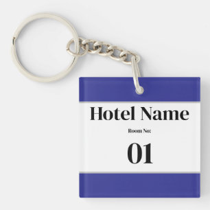 Custom Editable Hotel Room Keychain Personalised