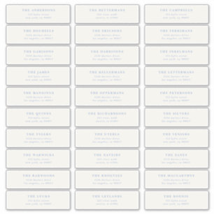 Custom Editable Individual Wedding Guest Address