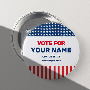 Custom Election Campaign Flag Button
