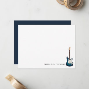 Custom Electric Guitar Note Card