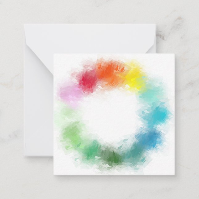 Custom Elegant Abstract Rainbow Colours Template (Front)