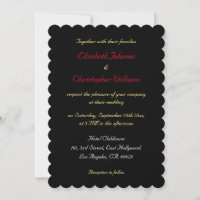 Custom Elegant Black Faux Gold Silver Wedding