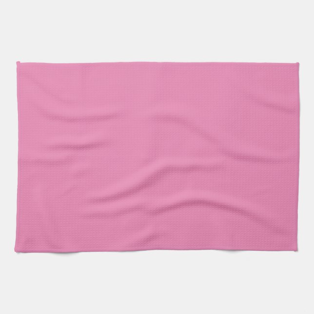  Custom Elegant Blank Template Pink Solid Colour Tea Towel (Horizontal)