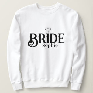 Custom Elegant Bride Name jewlery est 2025 Sweatshirt