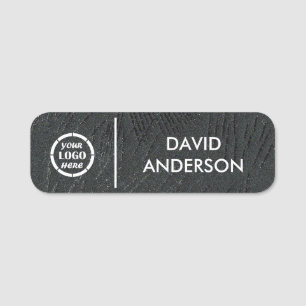 Custom Elegant Business Logo Basic Employee Staff Name Tag