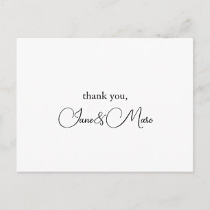 Custom Elegant Calligraphy Thank You Cards