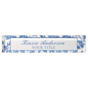 Custom Elegant Chinoiserie  Nameplate