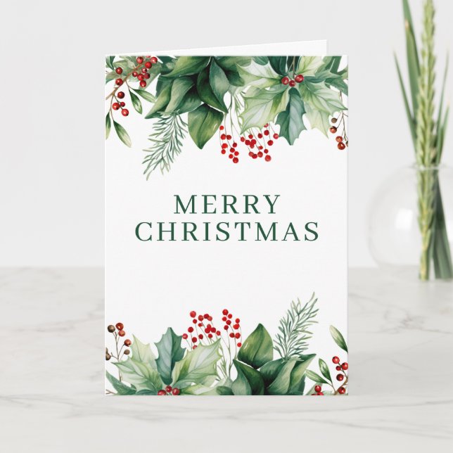 Custom Elegant Christmas  Card (Front)
