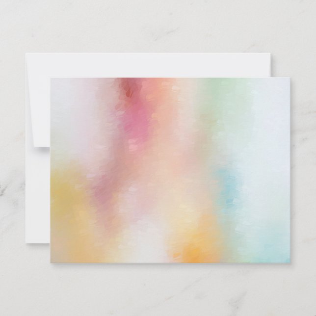Custom Elegant Colourful Abstract Art Blank Card (Front)