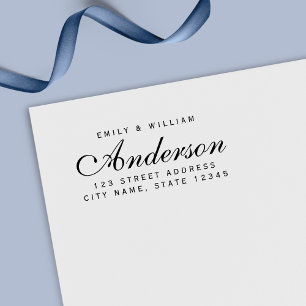 Custom Elegant Couple Family Name Home Address Self-inking Stamp